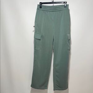 Green Cargo Track Pants